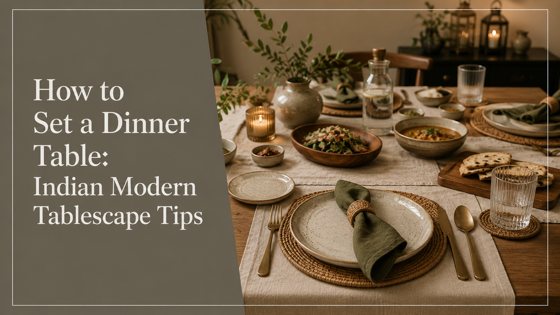 modern Indian dinner table setting