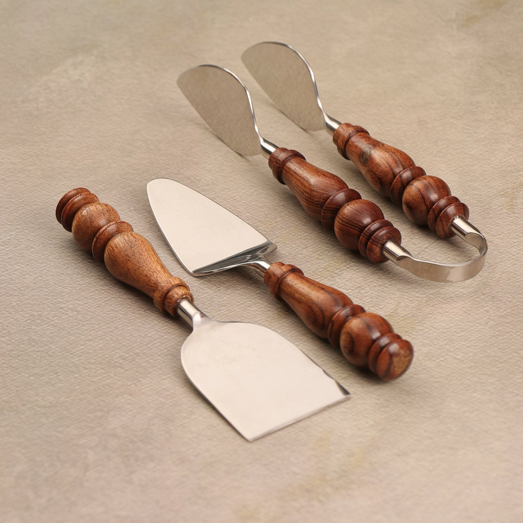 Natural Tongs & Spatula Trio