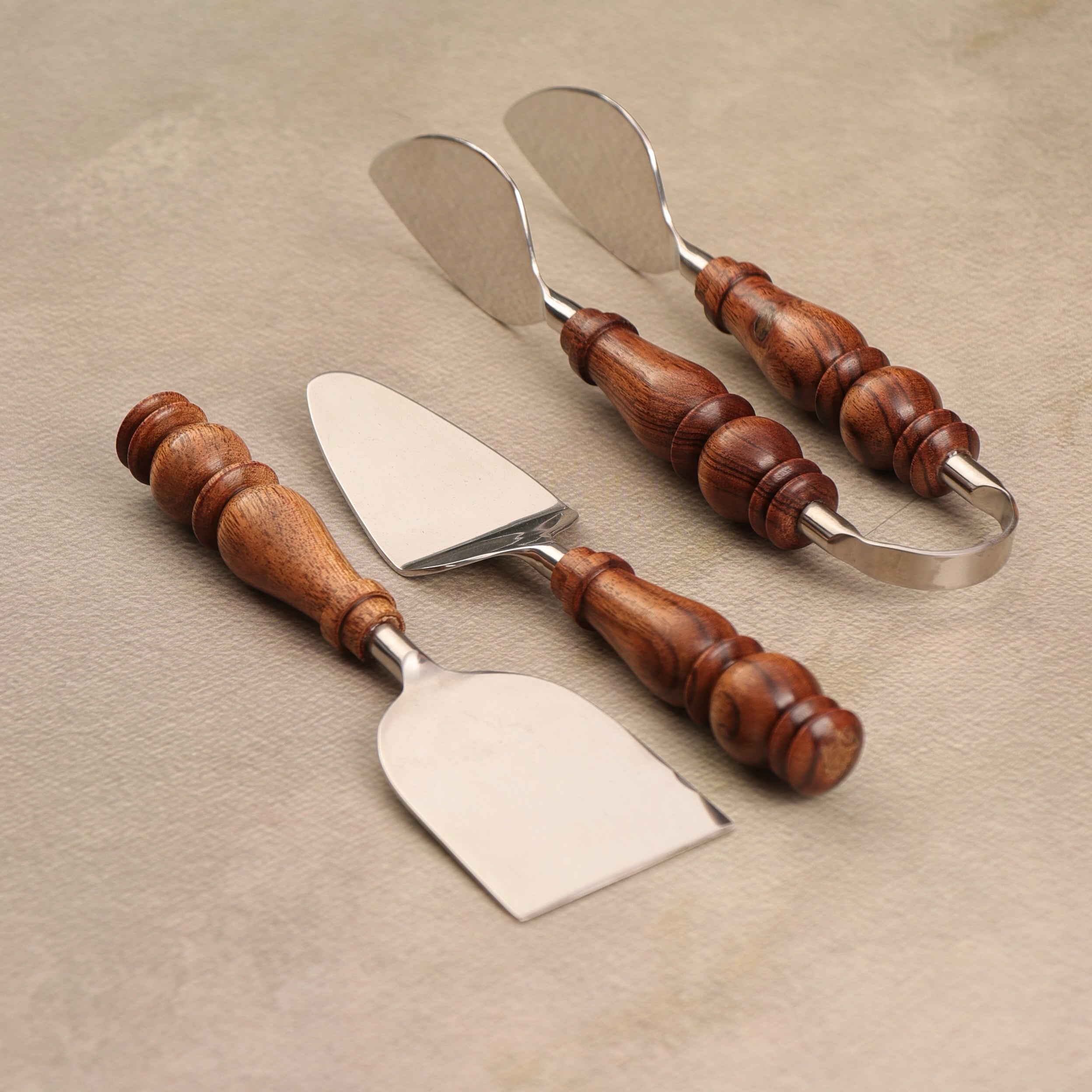 Natural Tongs & Spatula Trio