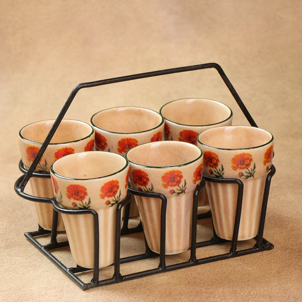 Marigold - Ceramic Chai Glass