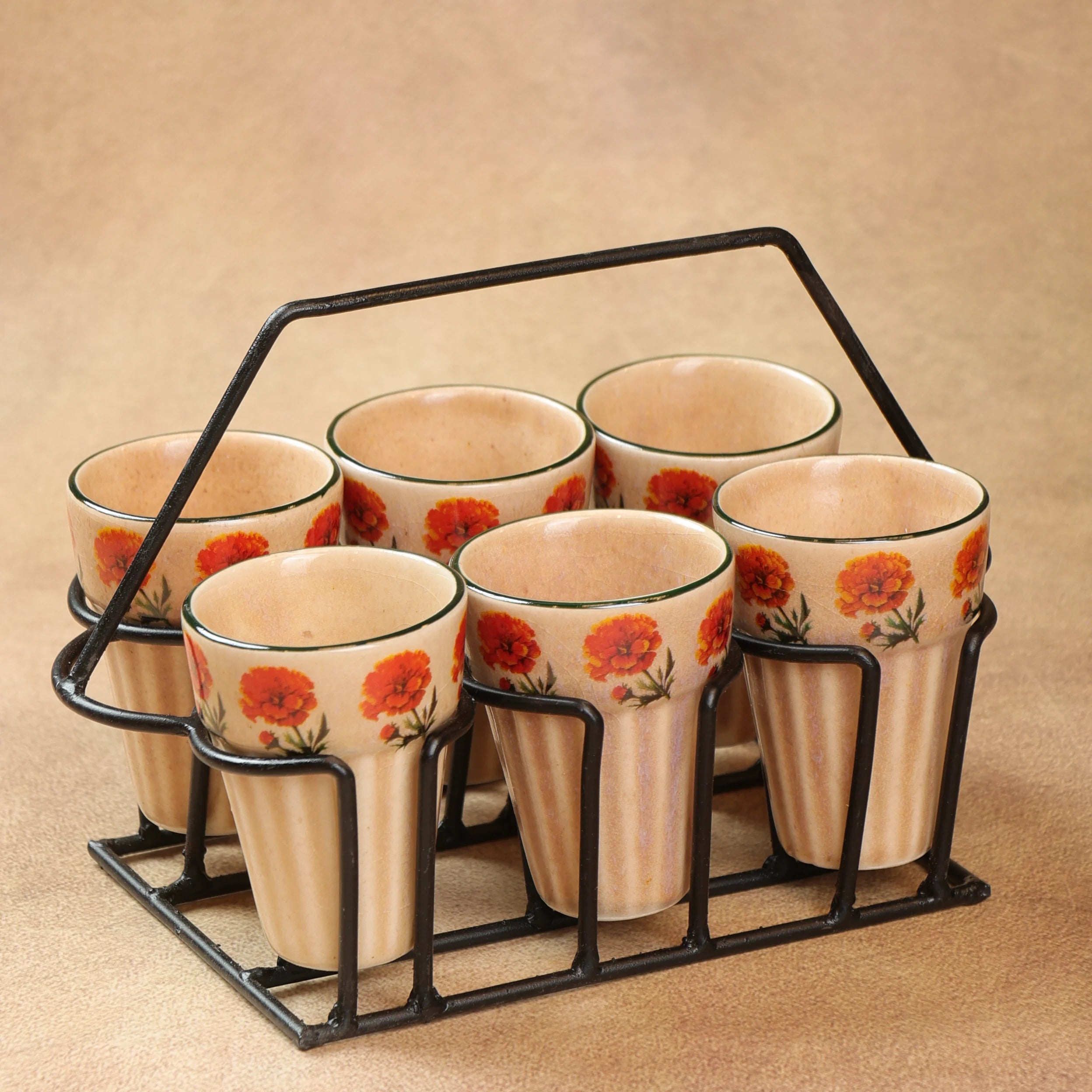 Marigold - Ceramic Chai Glass