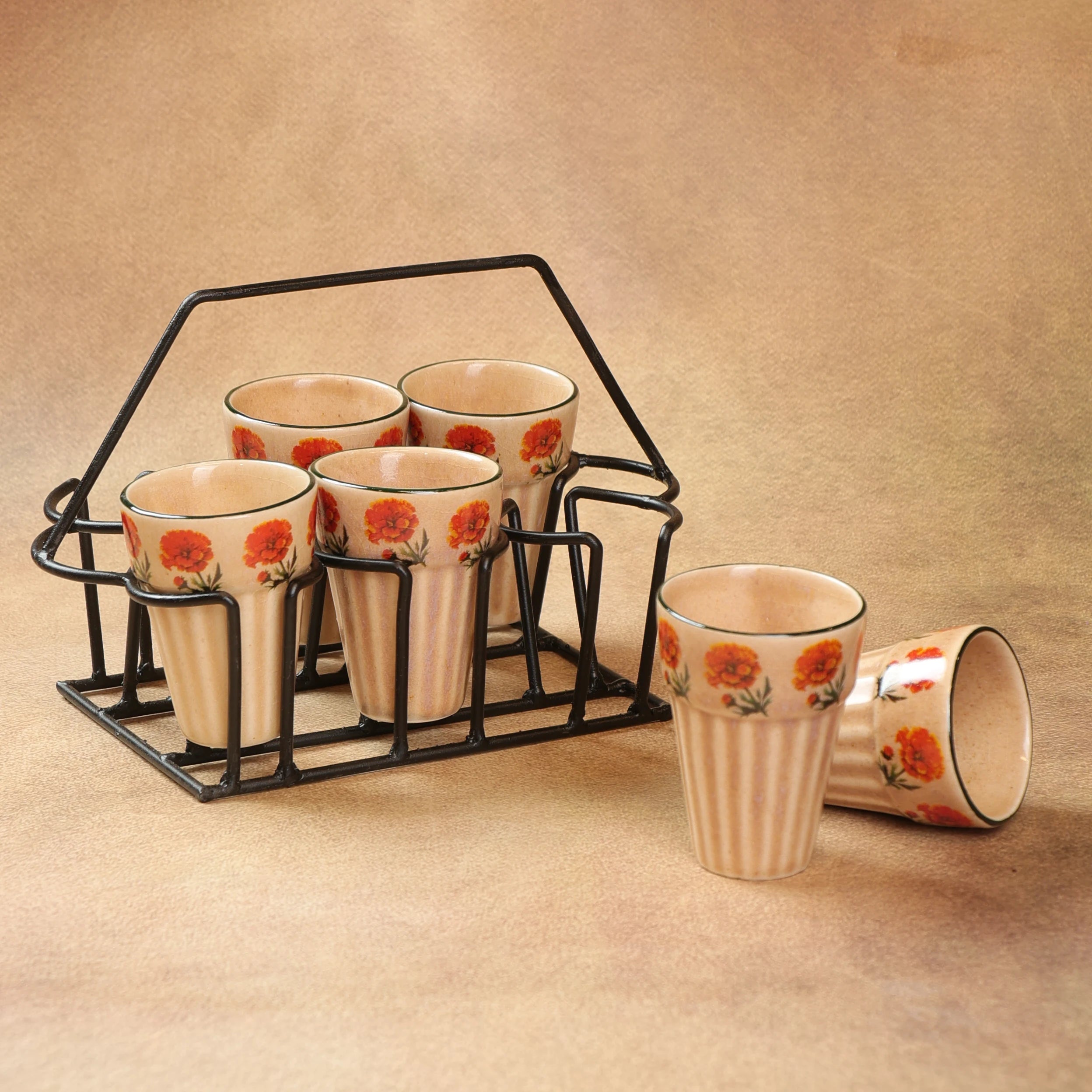 Marigold - Ceramic Chai Glass