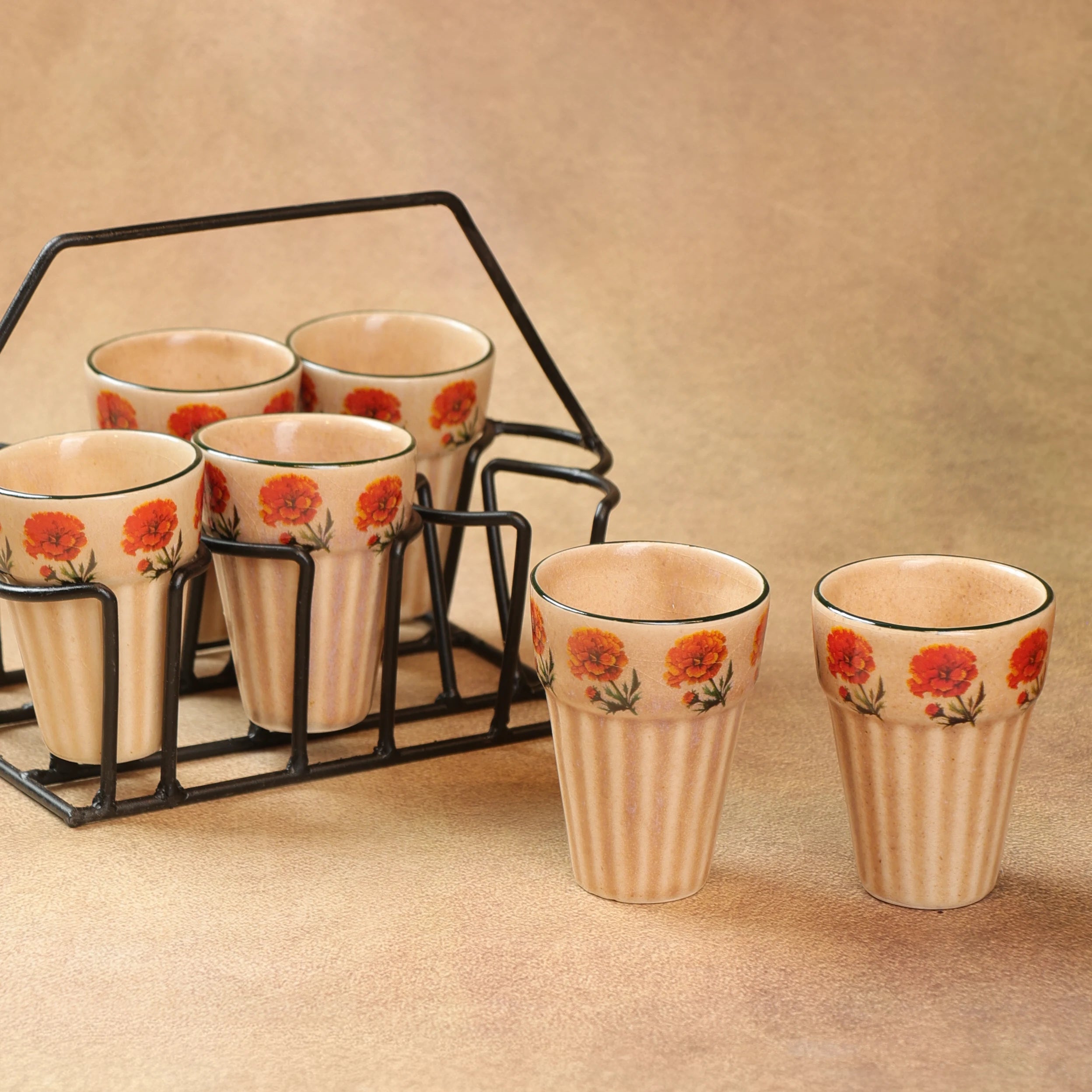 Marigold - Ceramic Chai Glass