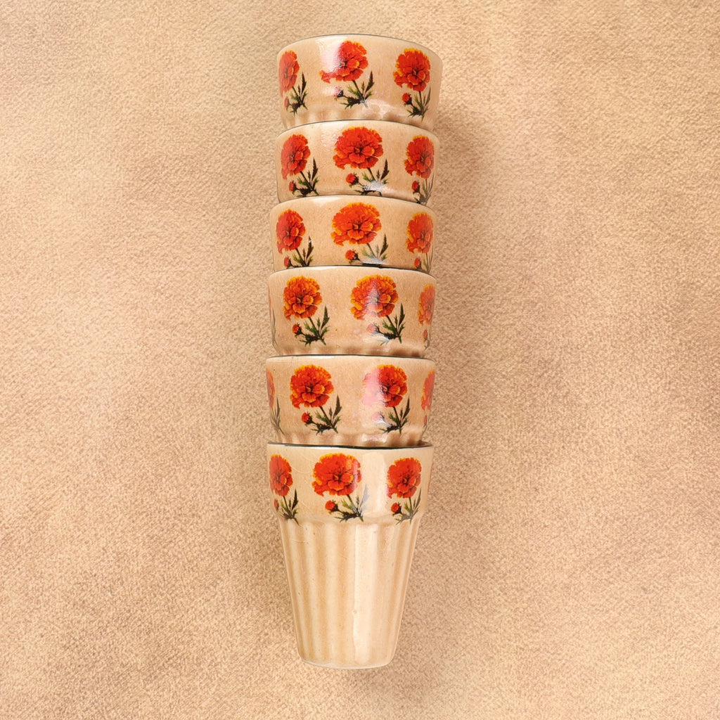 Marigold - Ceramic Chai Glass