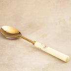 Sakura gold serving spoon with ceramic cherry blossom handle