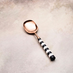 Black & White Serving Spoons Set-Rose Gold