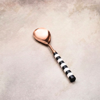 Black & White Serving Spoons Set-Rose Gold