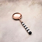 Black & White Serving Spoons Set-Rose Gold
