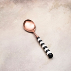 Black & White Serving Spoons Set-Rose Gold