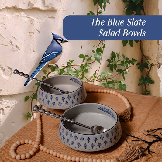 Blue Slate - Salad Bowl Set