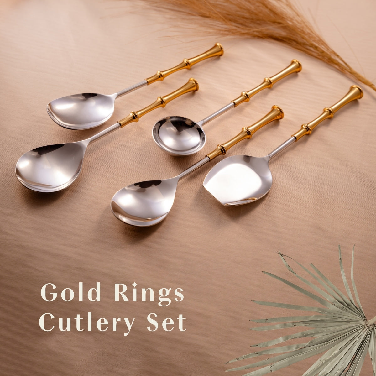 Gold Rings Serving Spoons Set – The Sanctum