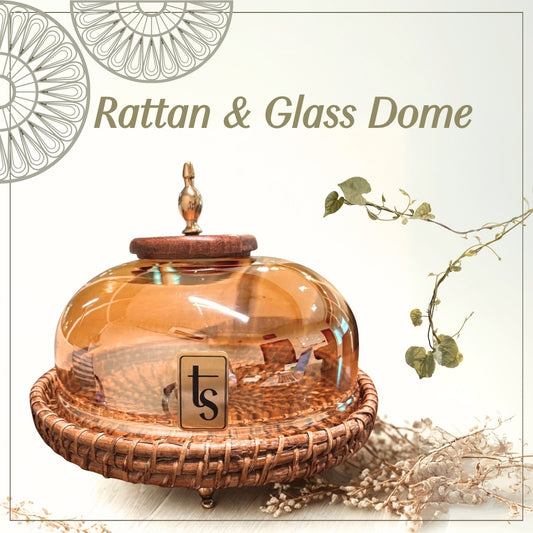Rattan & Glass Dome