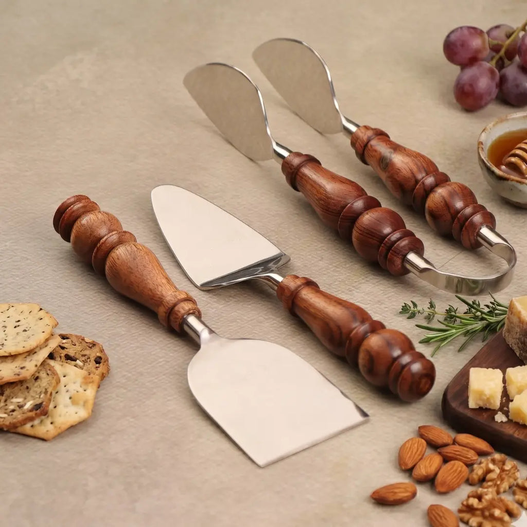 Natural Tongs & Spatula Trio
