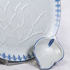 Blue Slate - Round Platter with Dip Bowl