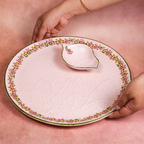 Bougainvillea - Round Platter with Dip Bowl