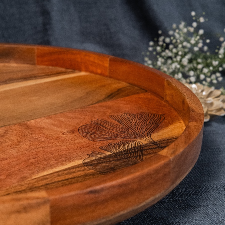 Print - Wooden Lazy Susan Platter