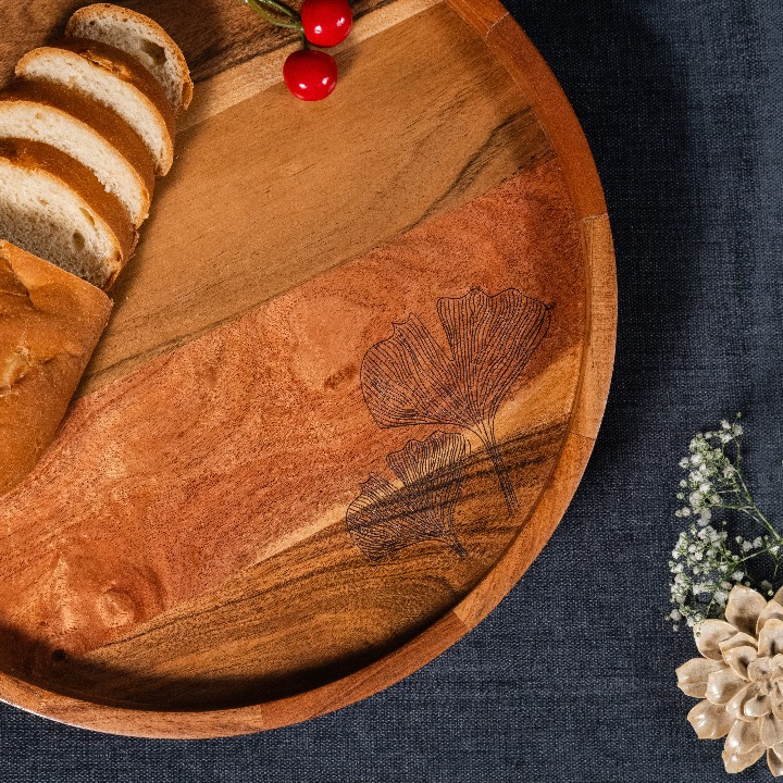 Print - Wooden Lazy Susan Platter