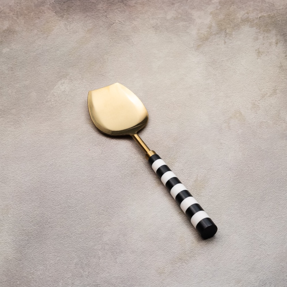 Black & White Serving Spoons Set