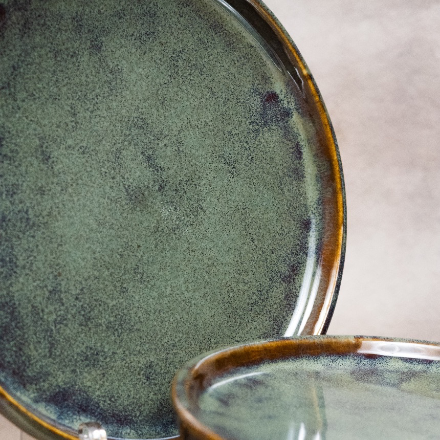 Sage Green - Round Cocktail Plate