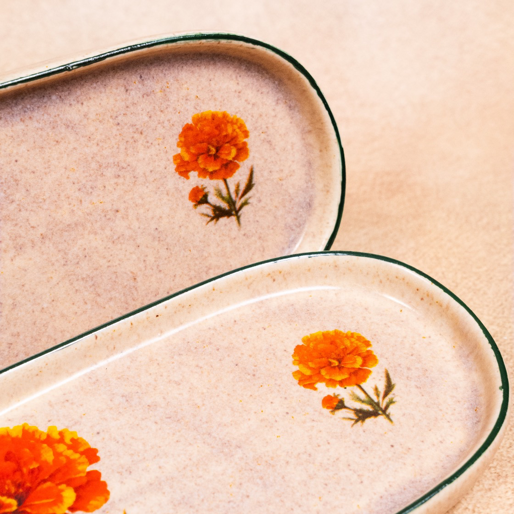 Marigold - Oval Cocktail Plate