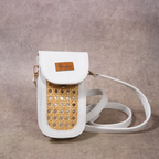 Wicker & Leatherite Mobile Sling bag