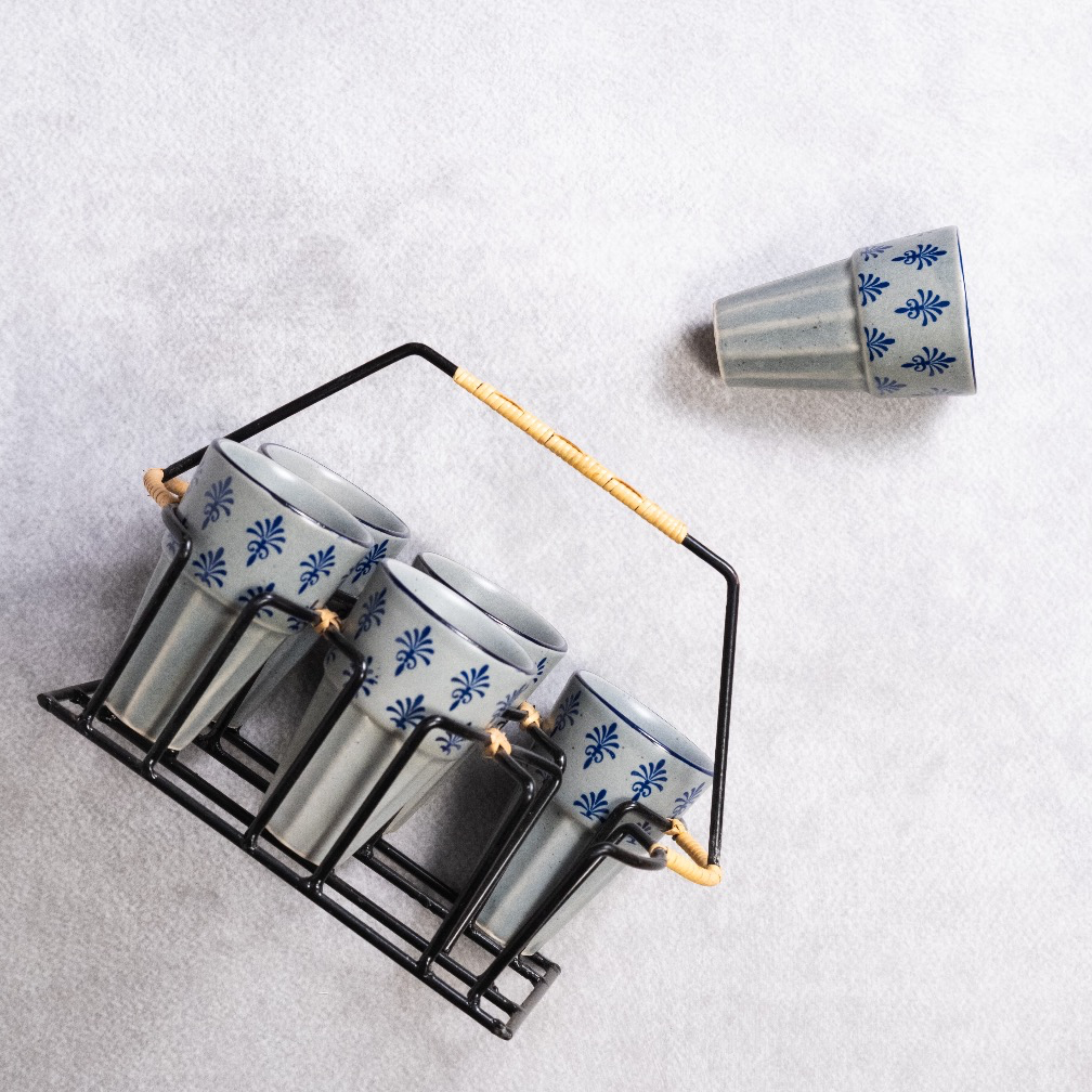 Blue Slate - Ceramic Chai Glass