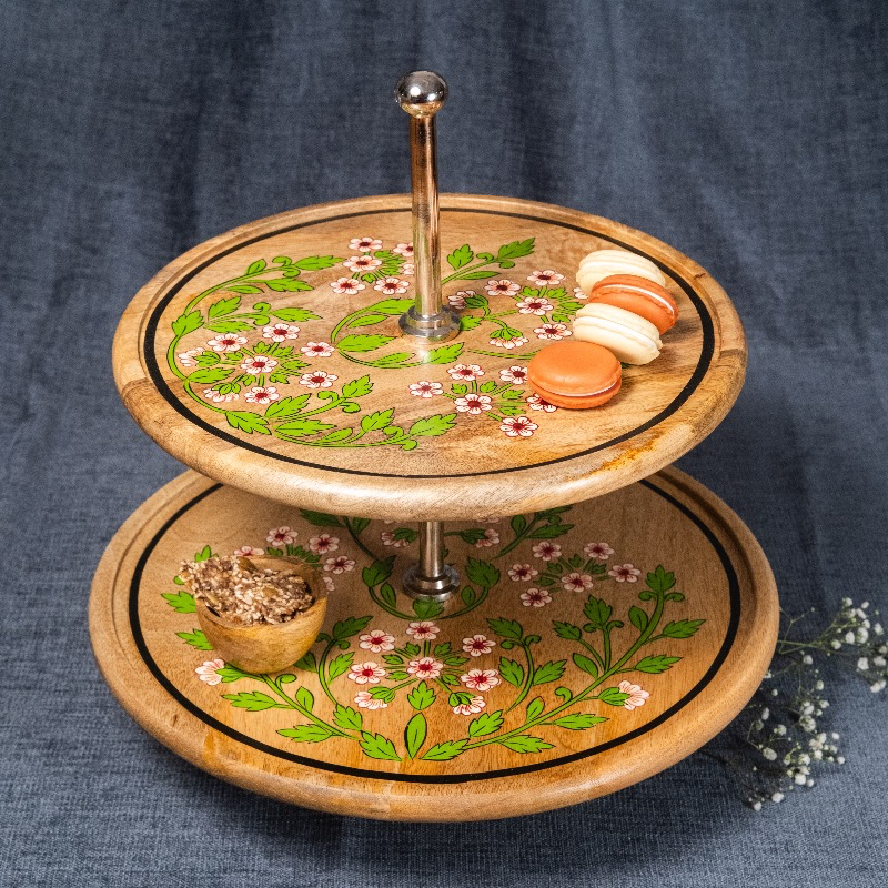 Floral - Two Tier Dessert Stand