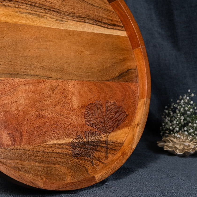 Print - Wooden Lazy Susan Platter