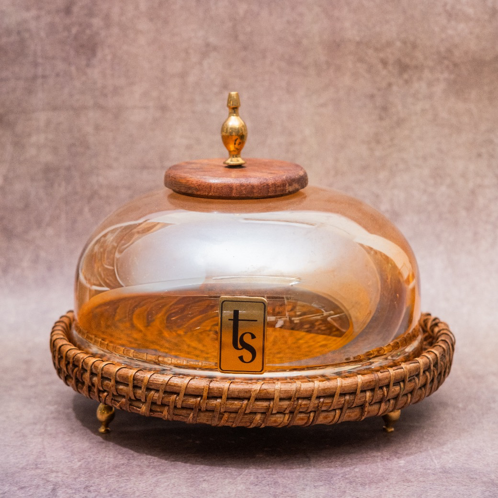 Rattan & Glass Dome