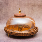 Rattan & Glass Dome