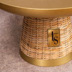 Wicker & Metal Cake Stand