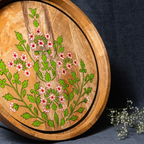 Floral - Wooden Lazy Susan Platter