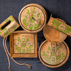 Floral - Wooden Tissue Box