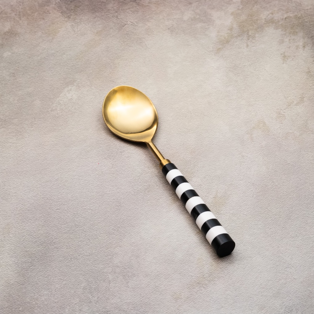 Black & White Serving Spoons Set