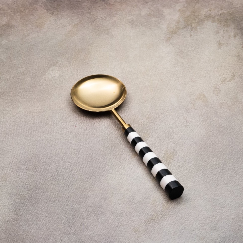 Black & White Serving Spoons Set