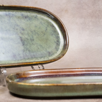 Sage Green - Oval Cocktail Plate