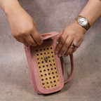 Wicker & Leatherite Mobile Sling bag