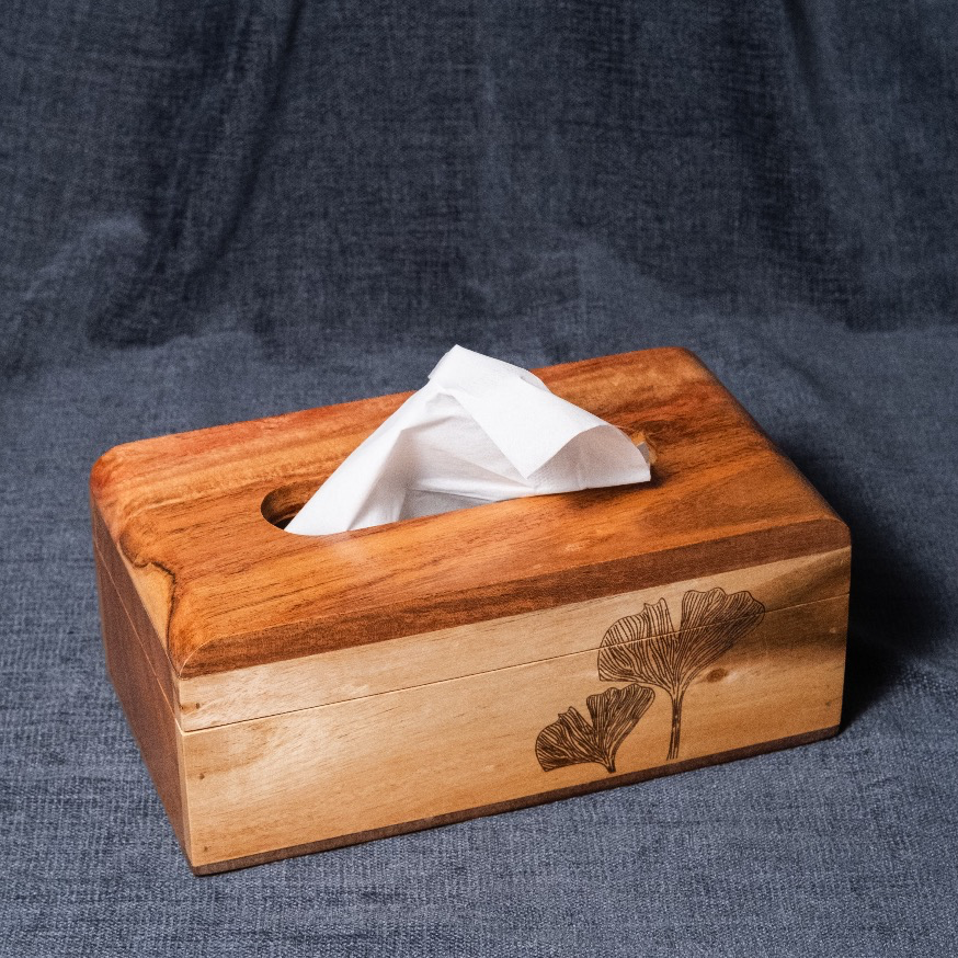 Print - Wooden Tissue Box