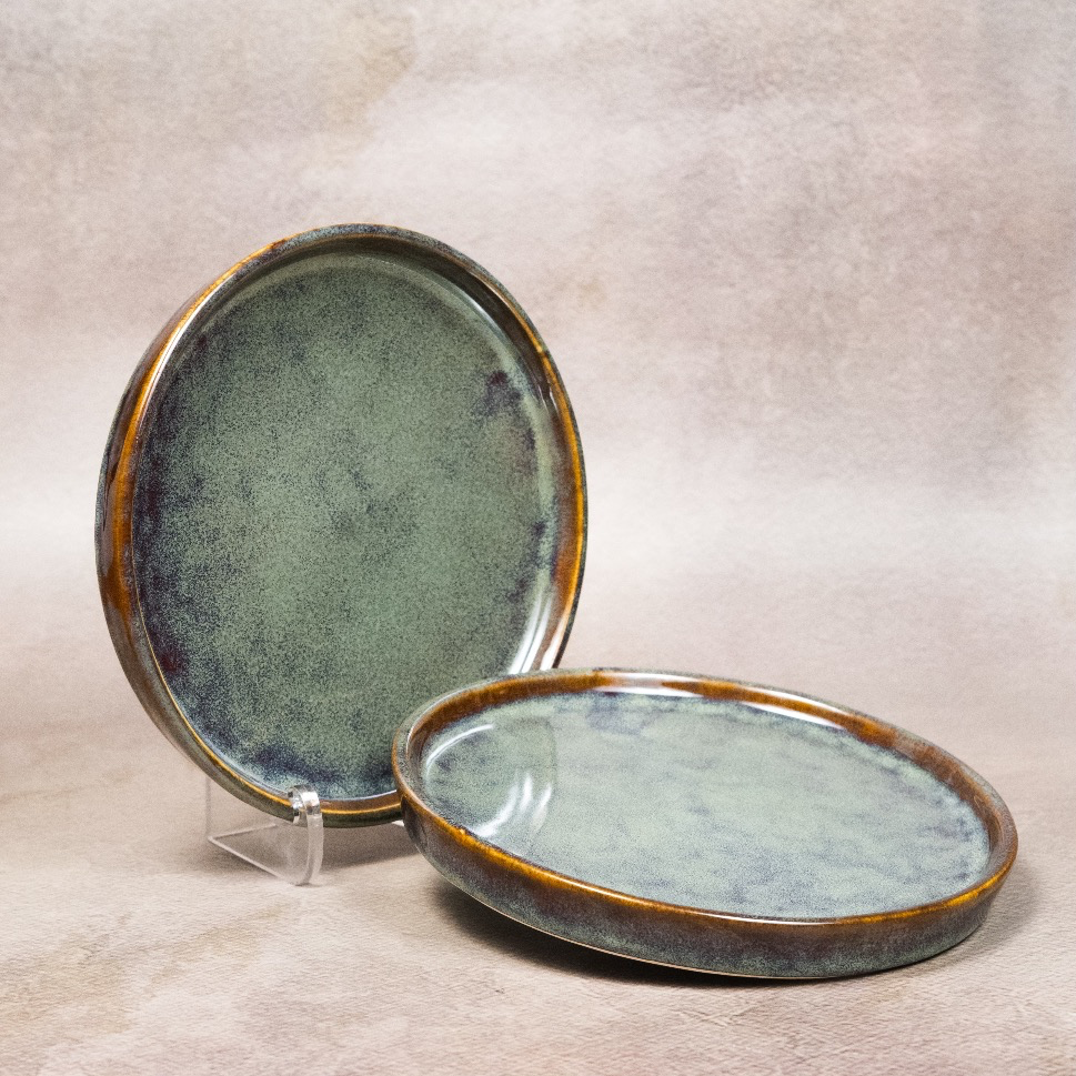 Sage Green - Round Cocktail Plate