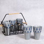 Blue Slate - Ceramic Chai Glass