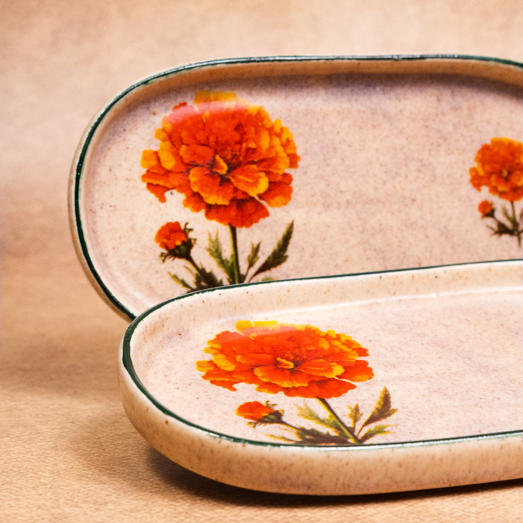 Marigold - Oval Cocktail Plate