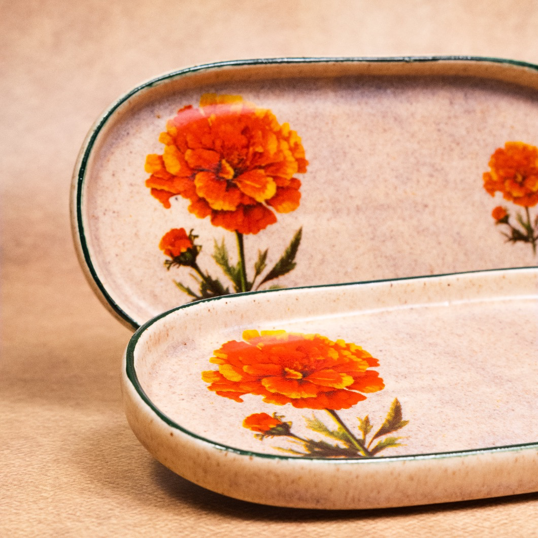 Marigold - Oval Cocktail Plate