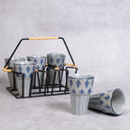 Blue Slate - Ceramic Chai Glass