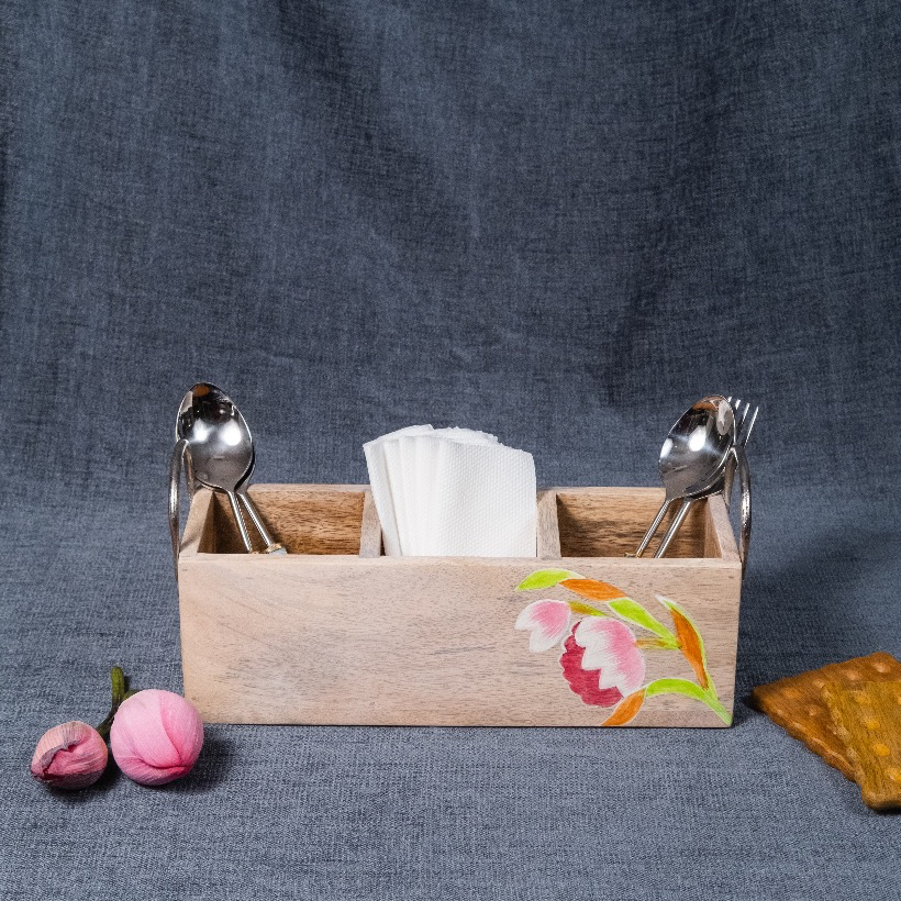 Lotus - Wooden Spoon Caddy