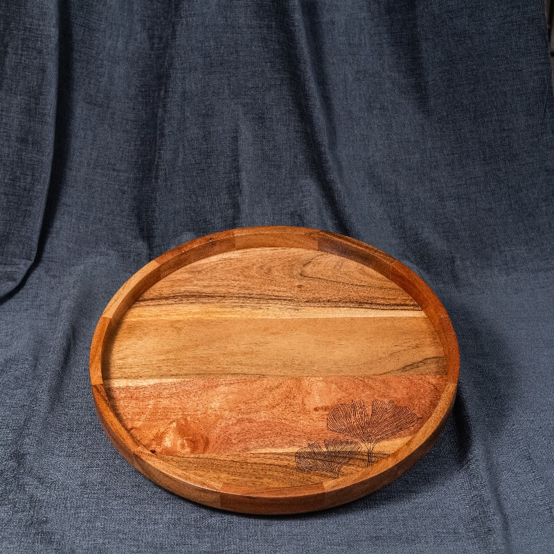 Print - Wooden Lazy Susan Platter