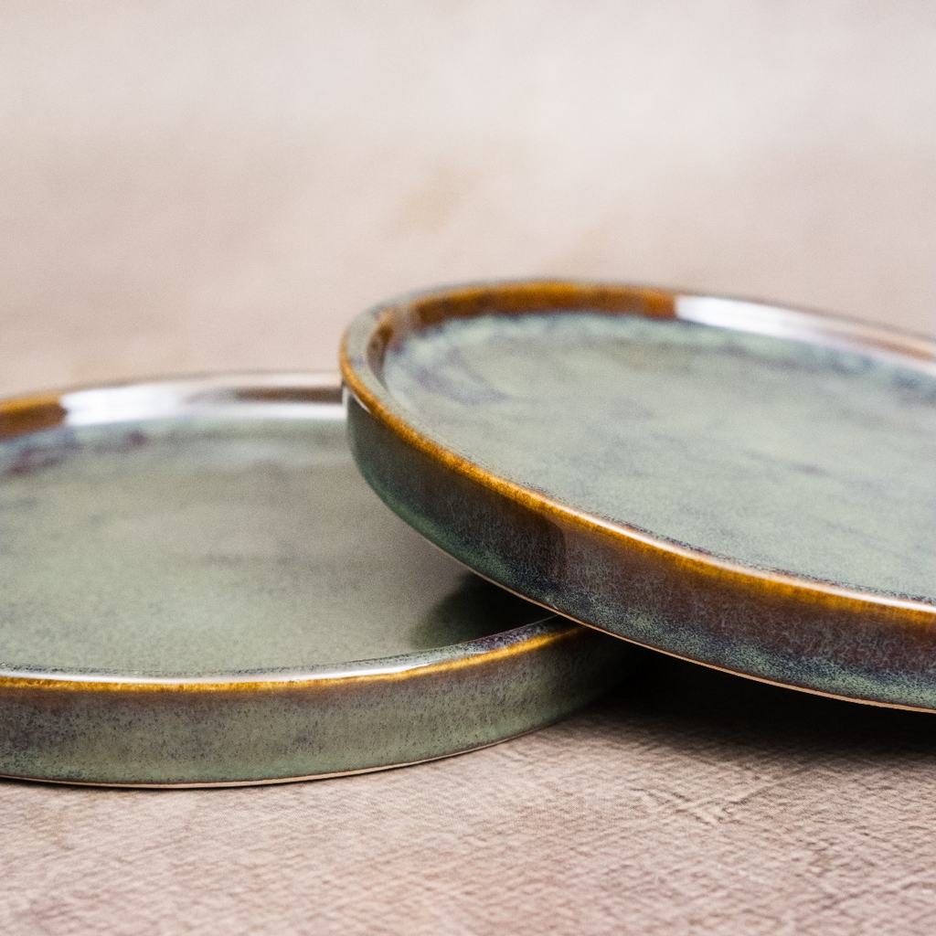 Sage Green - Round Cocktail Plate