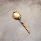 Matte Gold Serving Spoons Set