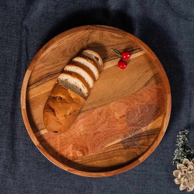 Print - Wooden Lazy Susan Platter